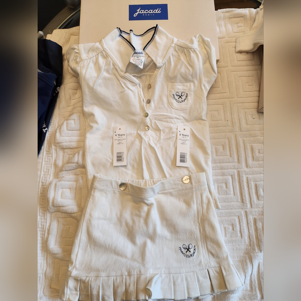 Jacadi Paris Baby Girl Tennis Set Outfit with Box. Great gift!  BNWT
